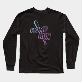 Home Run Baseball Neon Long Sleeve T-Shirt